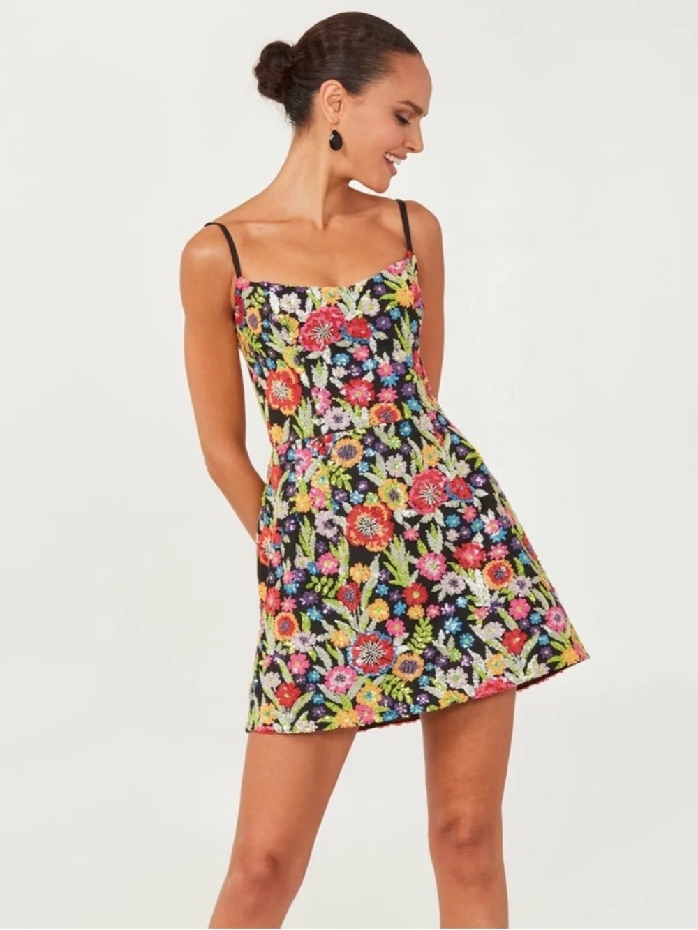 Helsi Cora Embroidered Sequin Floral Mini Dress